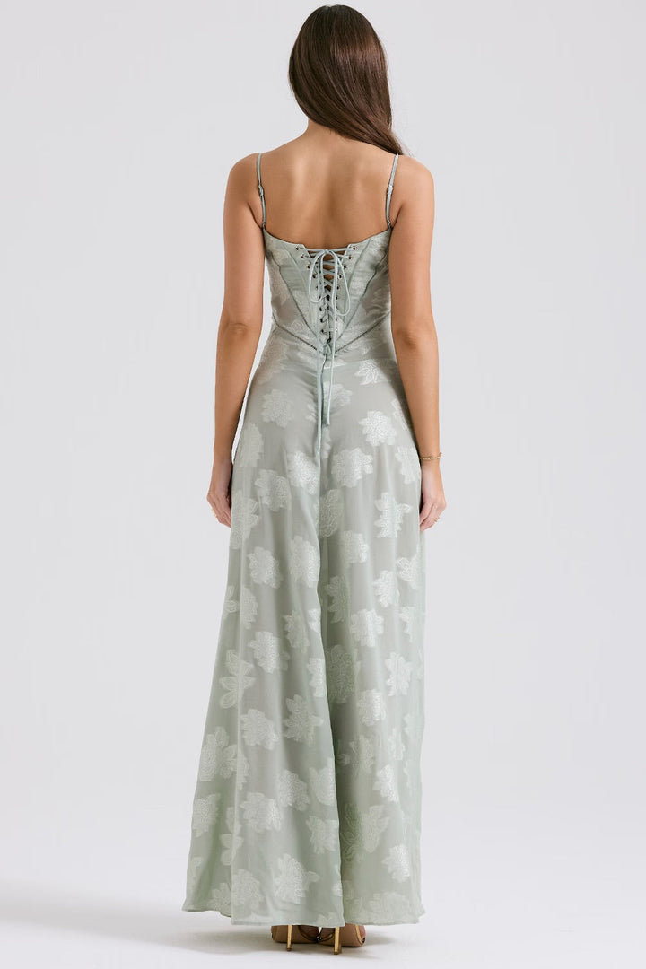 Robe femme longue Kandace, bretelles ajustables. Un choix élégant et étincelant pour vos soirées.