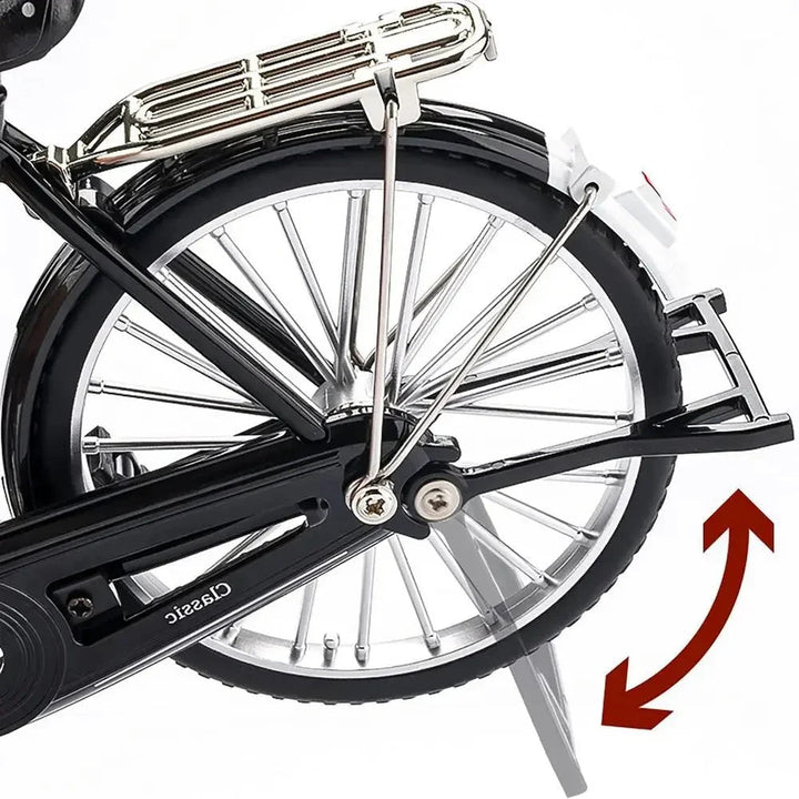 Kit de modélisme créatif : vélo miniature en métal et plastique. Conçu pour les collectionneurs et amateurs de DIY.