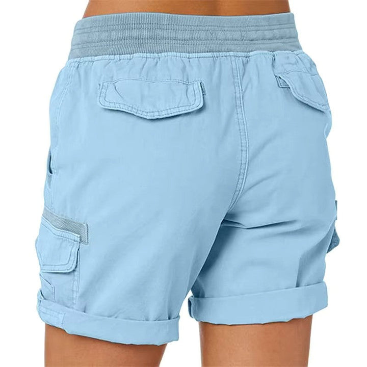 Short cargo femme, pantalon court décontracté pour l'été. Tendance, parfait pour la plage et les activités.