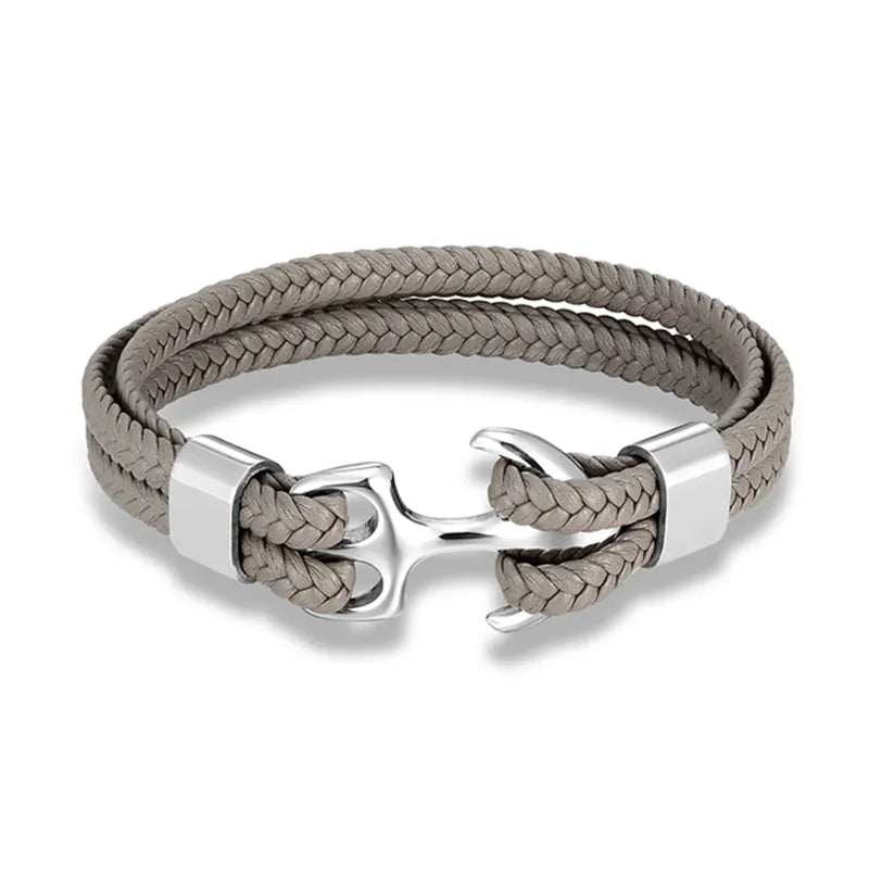Bracelet unisexe ancre marine, un accessoire stylé pour le quotidien ou les vacances, parfait pour tout poignet.