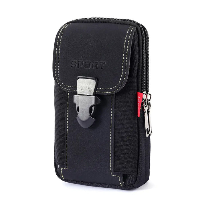 Sac de rangement FlexiPouch, accessoire invisible pour portefeuille, téléphone et documents.