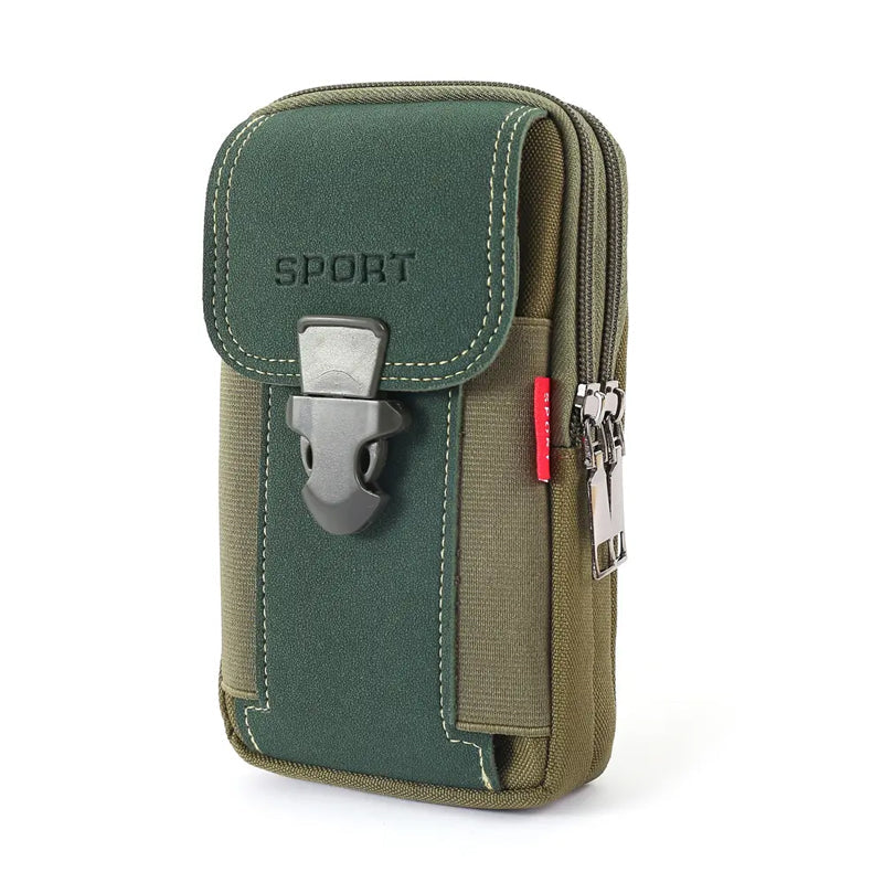 Pochette FlexiPouch pour homme, design compact et discret, parfait pour le voyageur organisé.