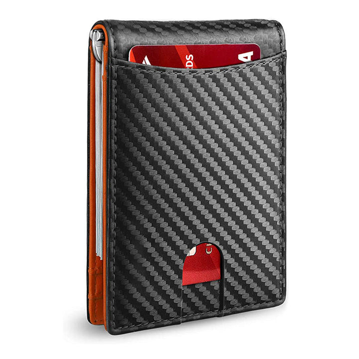 Portefeuille cuir véritable noir, mince et sécurisé RFID, cadeau parfait pour homme.