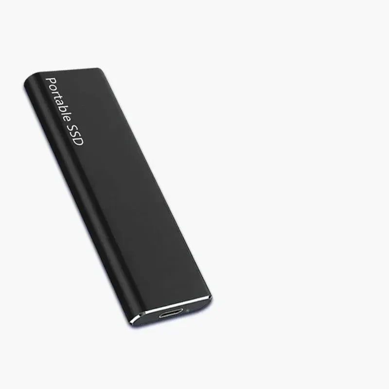 Disque dur externe portable 4 To noir, ultra fin, pour stockage et sauvegarde de données.