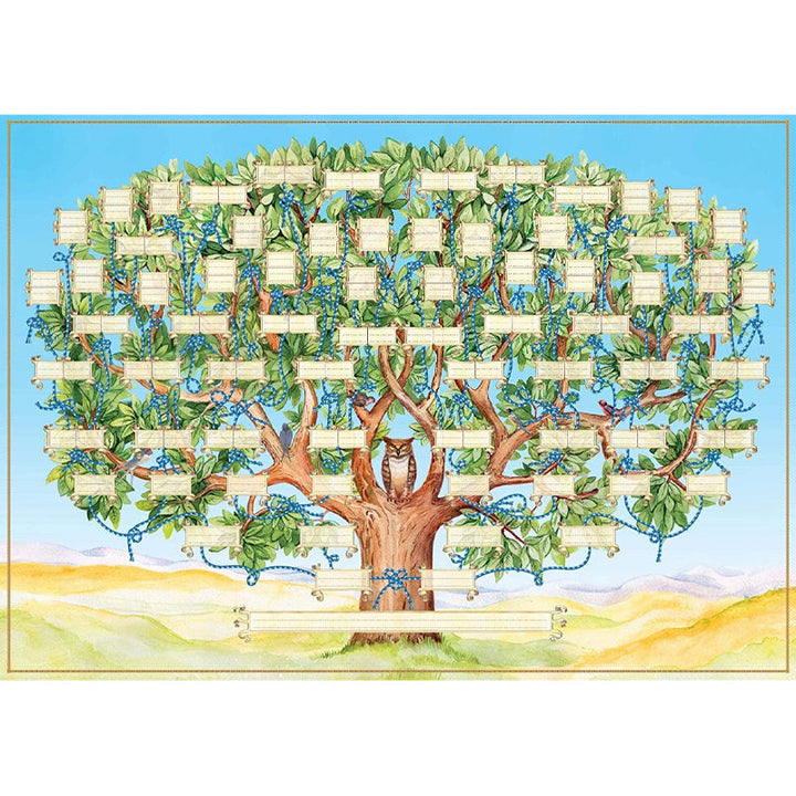 Représentation généalogique murale, 6 générations, pour créer un héritage familial visuel. Parfait pour la maison.