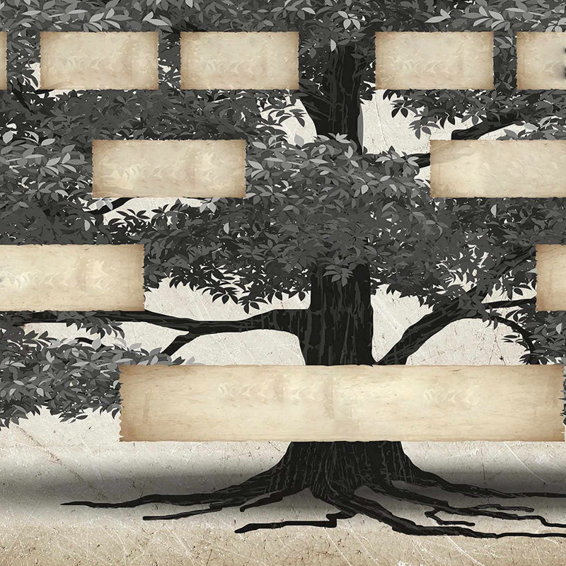 Décoration intérieure: arbre généalogique vierge, 6 générations, pour documenter la lignée familiale. Accent mural élégant.