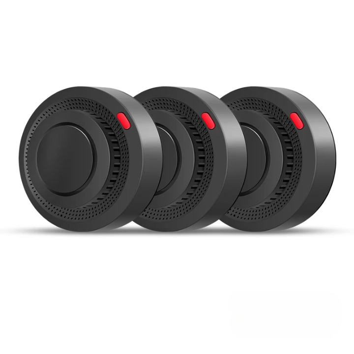Détecteur de fumée intelligent compatible Tuya. Alarme incendie connectée pour la domotique.