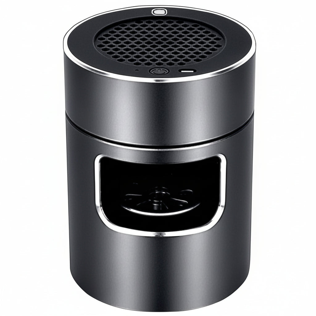 Accessoire de maison propre: cendrier purificateur d'air USB, technologie ionique pour un environnement frais.