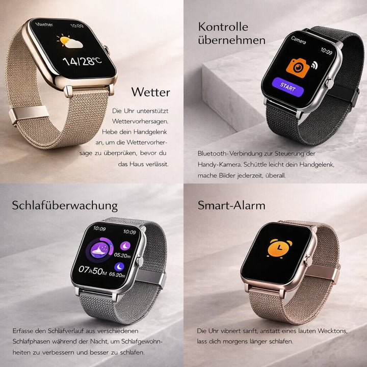 Personne pratiquant un sport, portant une montre connectée affichant ses performances et activités. Tracker.