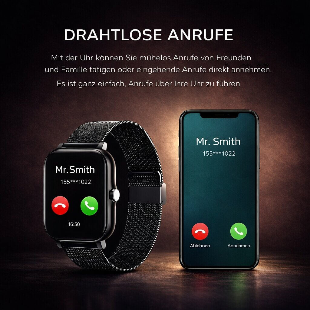 Montre connectée unisexe avec capteur de fréquence cardiaque précis pour un suivi santé optimal.