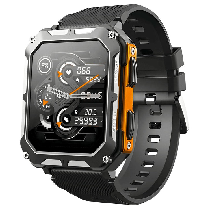 Montre connectée ArmorTime unisexe robuste pour sport & aventure. Suivi activité, longue autonomie, notifications Bluetooth.