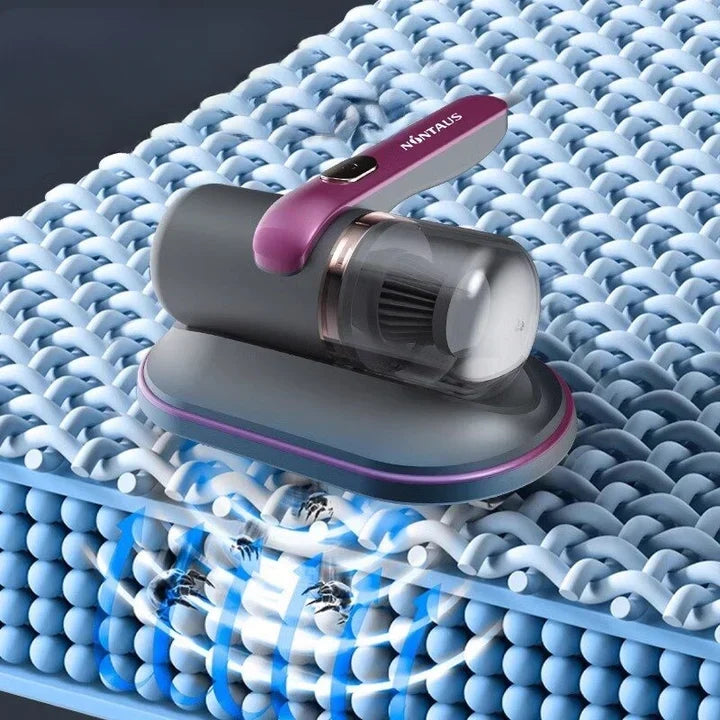 Le MiteFree Majesty, aspirateur puissant sans fil UV anti-acariens pour tous vos textiles d'intérieur.