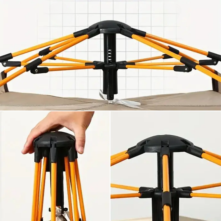 Tente de camping 2P, légère et robuste, dépliable rapidement. Imperméable, parfaite pour randonnée et extérieur.