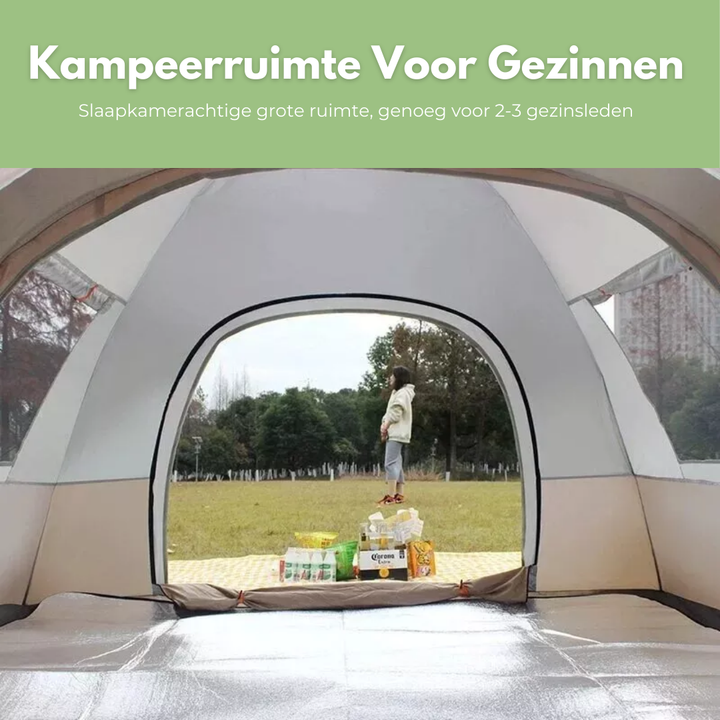 Tente d'extérieur 2 personnes dépliable rapidement, imperméable. Idéale pour le camping et la randonnée en toute saison.