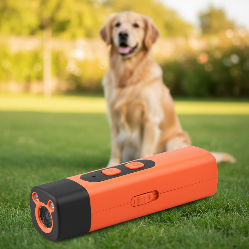 Dispositif anti-aboiement BARKLUNA, outil efficace pour le dressage canin et le calme de votre chien.