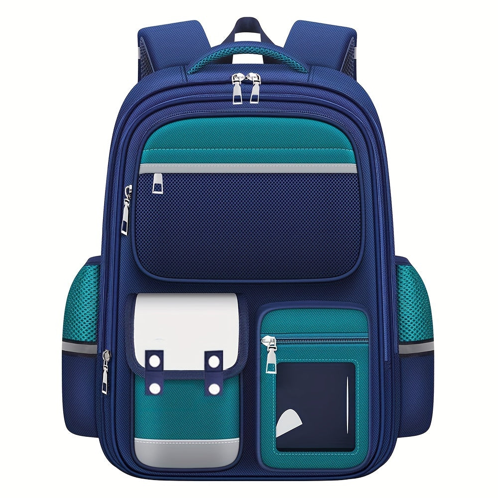 Cartable enfant vert imperméable et spacieux, parfait pour l'école primaire. Accessoire ludique et résistant.