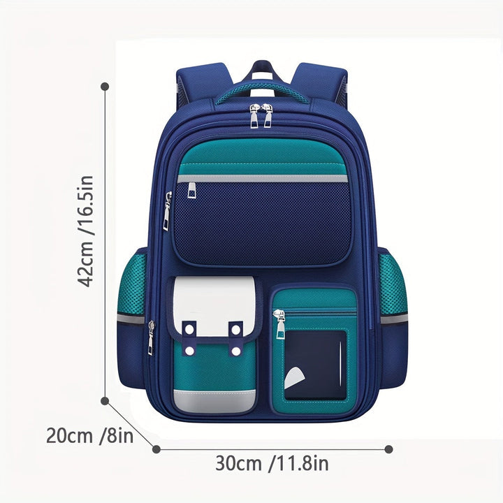 Sac à dos enfant imperméable et spacieux, design ludique, disponible en vert, rose et violet.
