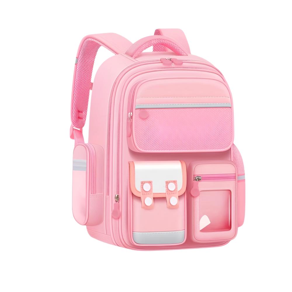 Cartable enfant ergonomique et imperméable, grand volume, design ludique pour l'école primaire.