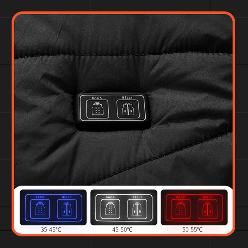 Gilet chauffant homme confort en graphène, technologie intelligente pour une chaleur durable en extérieur.
