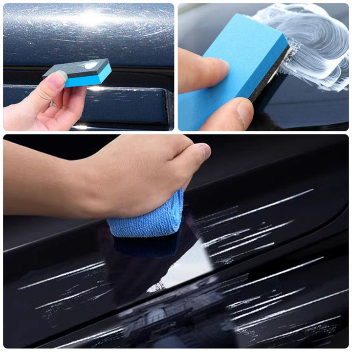 Produit d'entretien auto : crème efface rayures pour rénovation de la carrosserie et protection longue durée.