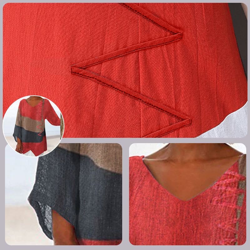 Vue dos du chemisier raffiné femme. Une blouse élégante et chic, idéale pour la mode automne.