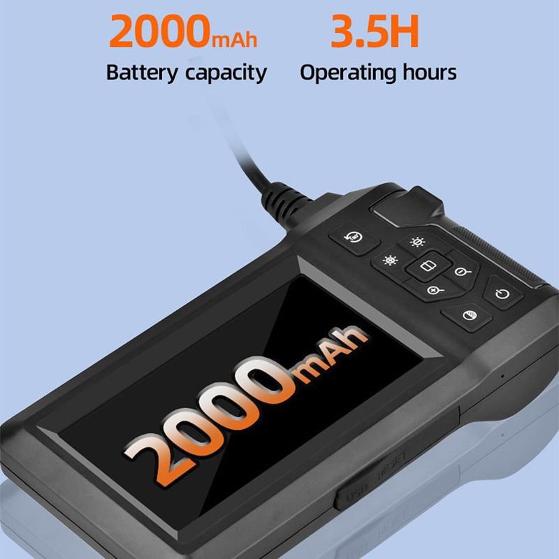 Outil d'inspection de plomberie : endoscope HD étanche avec écran pour canalisations.