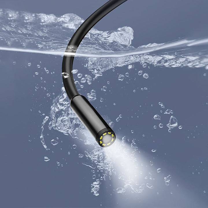 Endoscope d'inspection pour mécaniciens, modèle HD avec écran intégré pour précision.