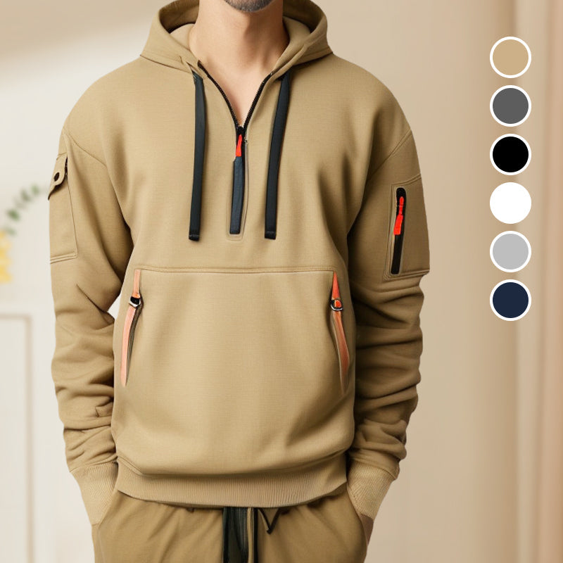 Hoodie homme Mariano, coupe ample. Parfait pour superposition et mode urbaine décontractée.