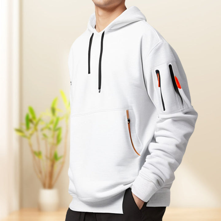 Veste décontractée à capuche homme Mariano. Tissu doux pour un confort quotidien.