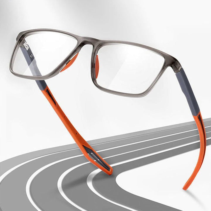 Lunettes progressives homme légères, idéales presbytie. Vision claire et protection anti-lumière bleue durable.