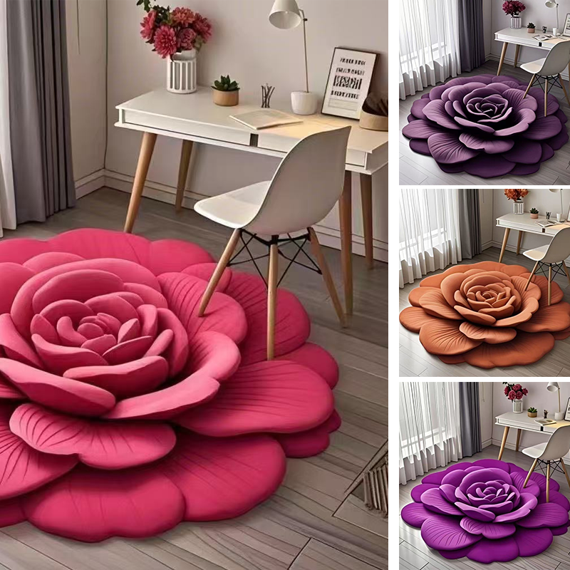 Tapis de sol floral élégant BloomMat, design moderne pour décoration maison, confort et style.