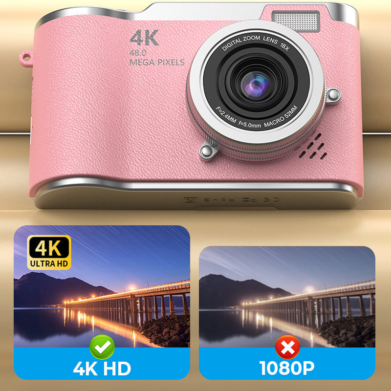 Photographie et vidéo HD avec cette caméra numérique à écran pivotant innovant.