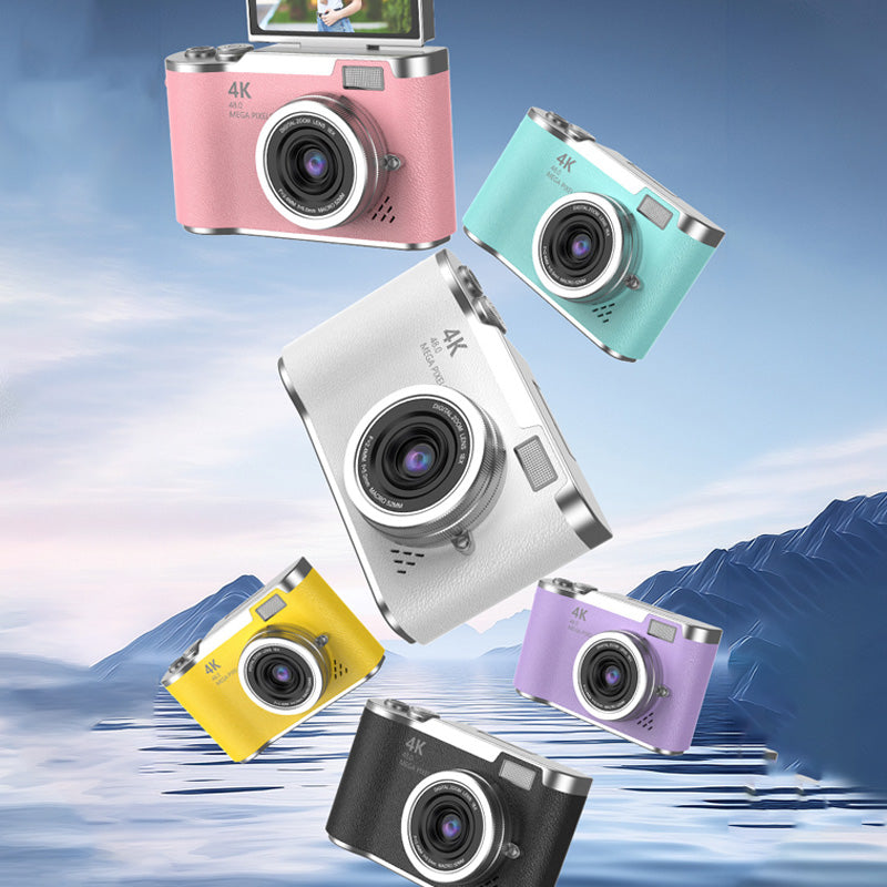 Appareil photo 4K compact, un cadeau idéal pour les amateurs de vlogs et selfies.