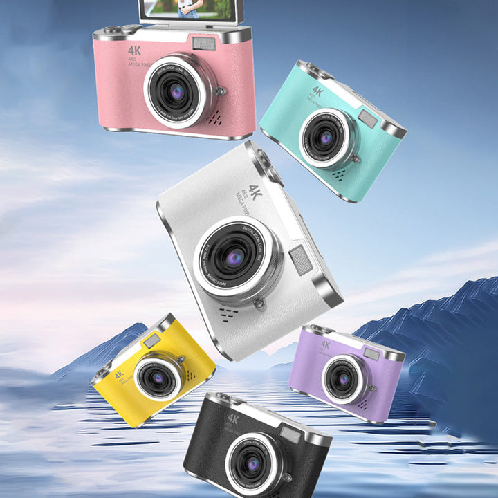 Appareil photo 4K compact, un cadeau idéal pour les amateurs de vlogs et selfies.