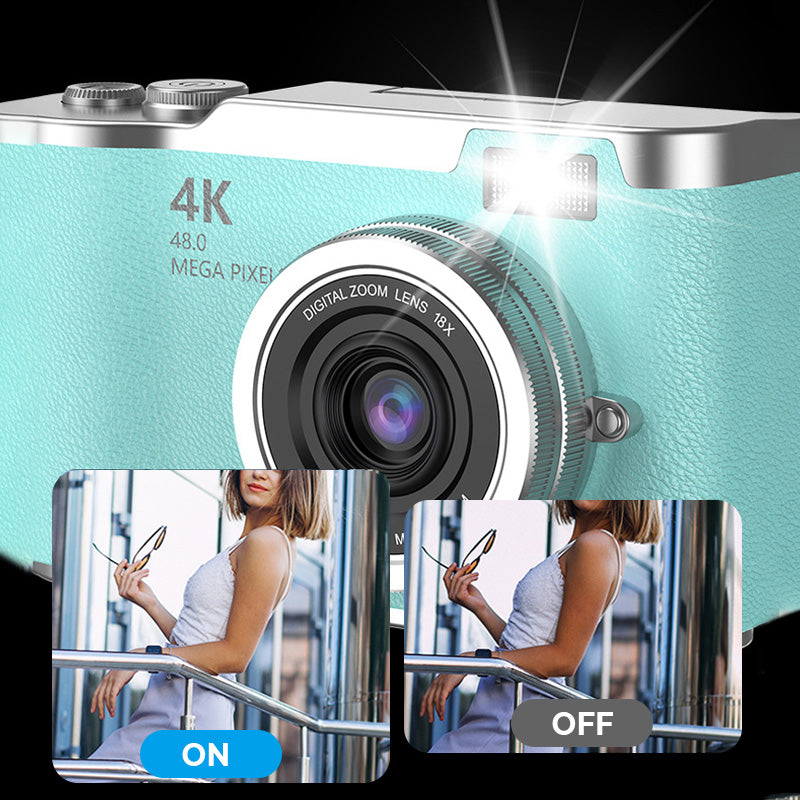 Caméra vidéo 4K HD avec écran rotatif, excellence pour les créateurs de contenu.