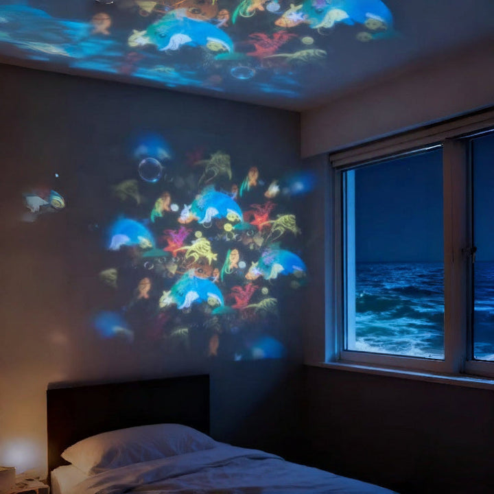 Ambiance relaxante avec le projecteur LED STARFLOW, transformant votre pièce en un havre de paix.