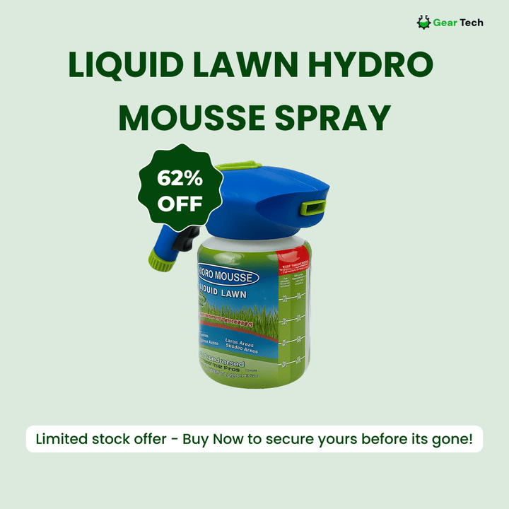 Réparation pelouse rapide avec ce semis liquide. Obtenez un gazon vert magnifique en toute simplicité.