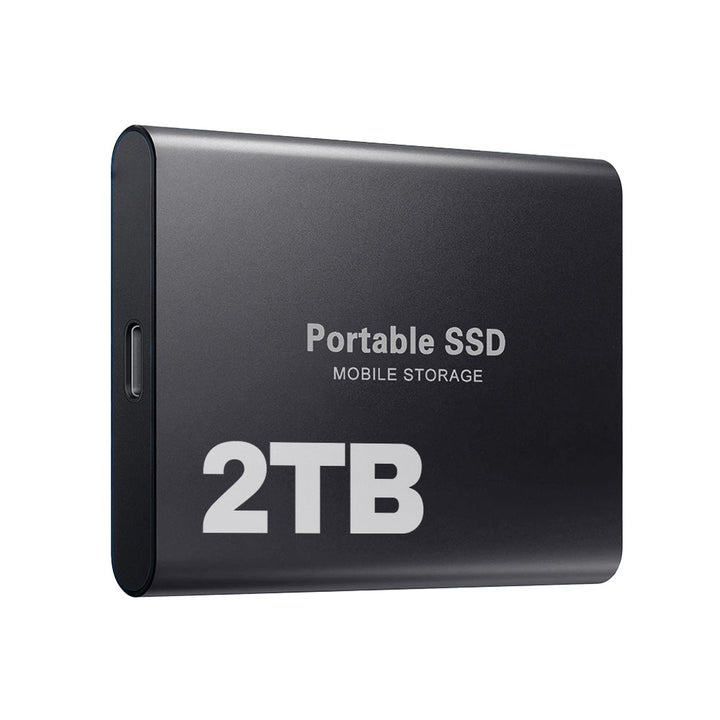 SSD portable USB-C 2 To pour stockage externe ultra-rapide et compact, idéal transfert données et sauvegarde informatique.