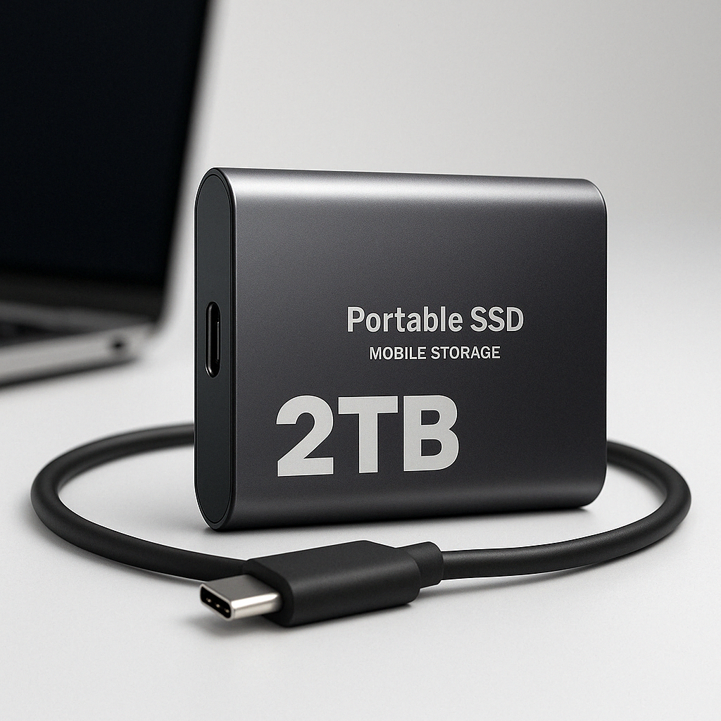 Transférez et sauvegardez vos données informatiques avec ce SSD portable USB-C 2 To ultra-rapide et fiable.