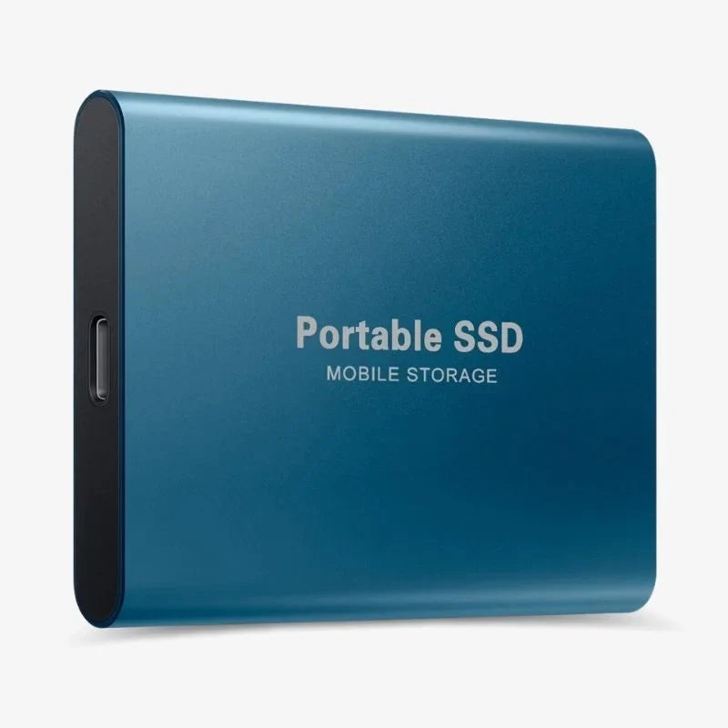 SSD externe portable ultra-rapide USB pour stockage et sauvegarde de données sécurisée. Compacte et grande capacité.