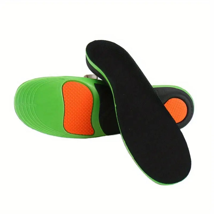 Accessoires pied E2Max: semelles orthopédiques unisexes, offrent un amorti supérieur et un soutien pour pieds plats.