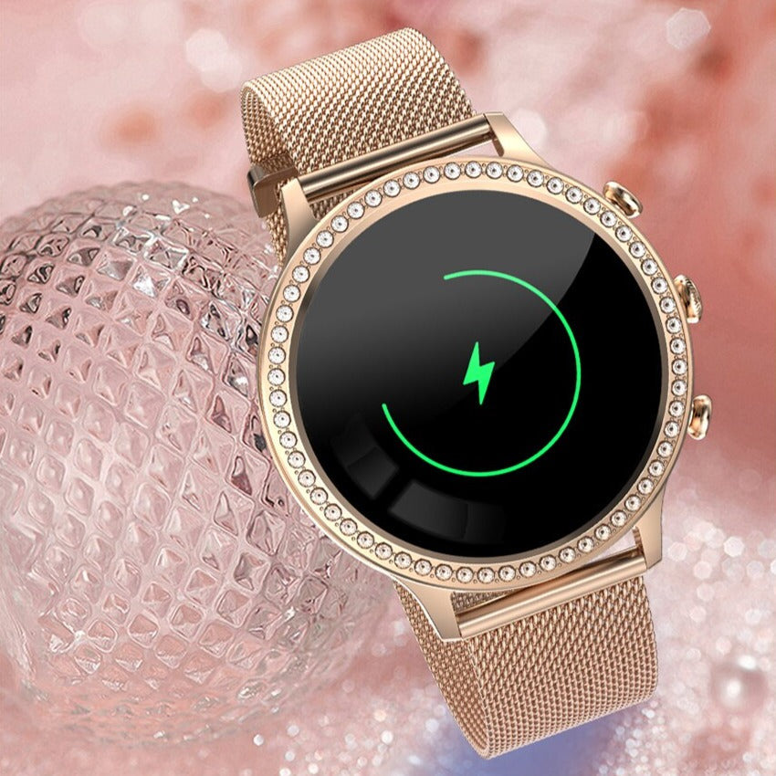 Montre connectée SmartPulse Luxe, élégance et technologie pour un suivi complet de votre activité physique.