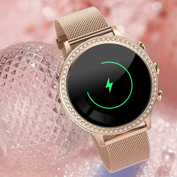 Montre connectée SmartPulse Luxe, élégance et technologie pour un suivi complet de votre activité physique.