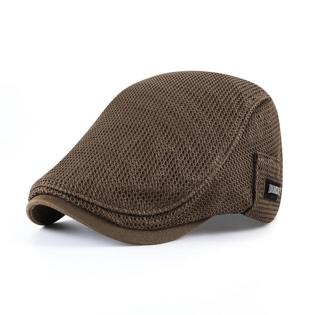 Casquette casual homme en coton beige, douce et confortable pour le quotidien. Style décontracté.