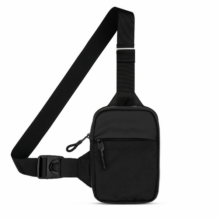 Accessoire homme noir, sac bandoulière sécurisé avec compartiments pour un transport organisé et pratique.