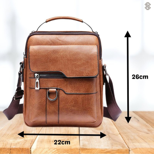 Sac en cuir PU noir, bandoulière ajustable, idéal pour un look moderne et quotidien.