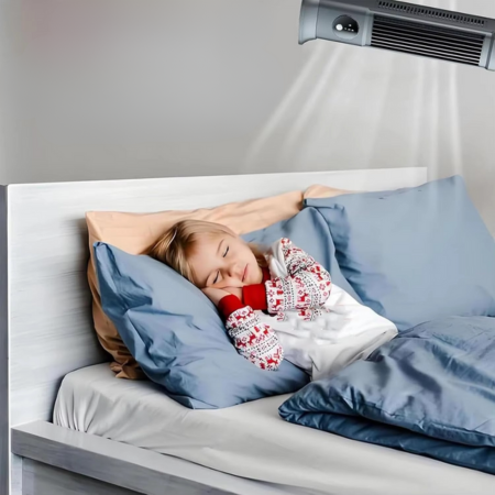 Climatiseur portable compact avec fonction humidificateur, 3 vitesses, silencieux, pour confort estival.