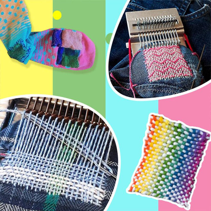 Réparez vos vêtements avec style. Kit de reprise textile et outils de couture pour réparation et personnalisation créative.