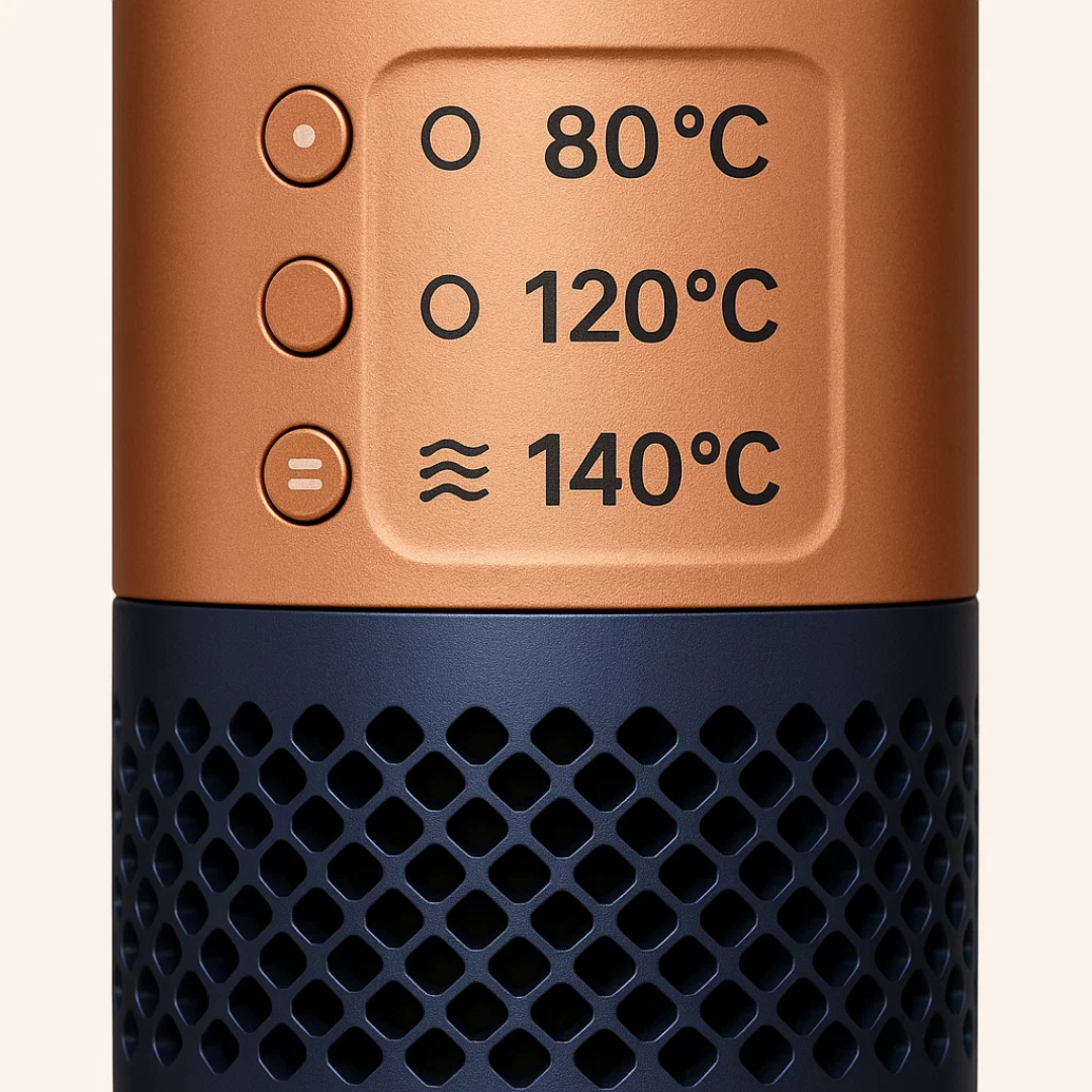 Outil thermique 2-en-1 sèche-cheveux lisseur pour un coiffage rapide.