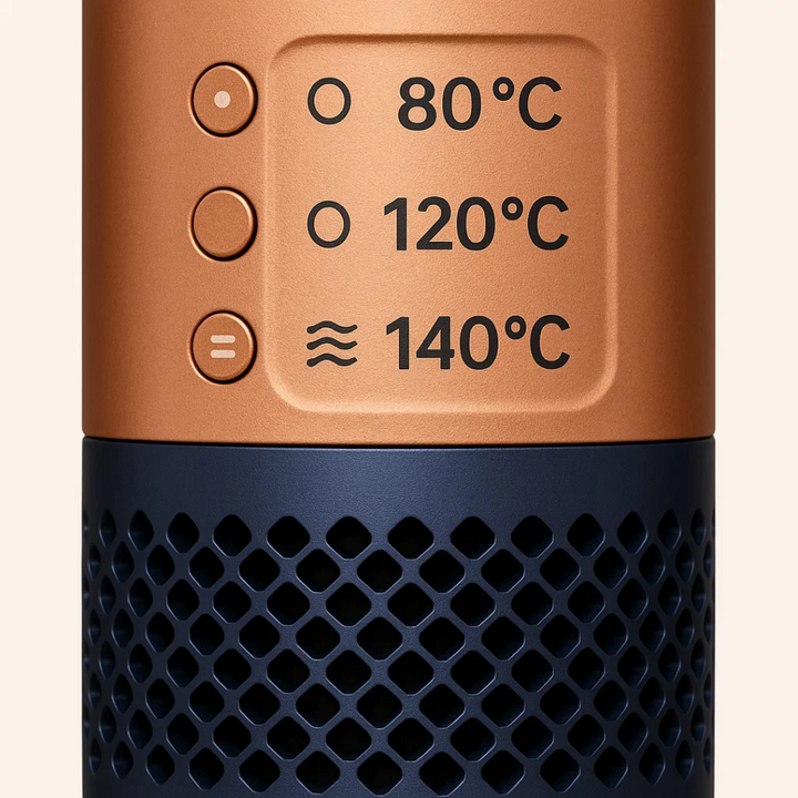 Outil thermique 2-en-1 sèche-cheveux lisseur pour un coiffage rapide.